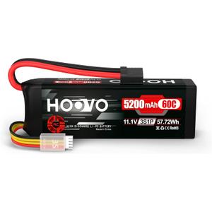 HOOVO 3S LiPo Battery 11.1V 5200mAh 60C TR Plug Softcase RC Battery for RC Car RC Truck Airplane Helicopter Boat Racing RC Hobby