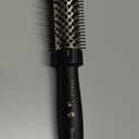 24K Gold Thermal Brush, Blowout Long Lasting Look Curling Brush, 30s Fast Heated Round Brushes 1.5" Makes Hair Smoother Get Natural Curls, 5 Temp Settings, Universal Voltage for Travel, Easy to Use