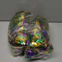 2 x 50 Feet Mardi Gras Tinsel Garland Gold Green Purple Garland Mardi Gras Christmas Tree Tinsel Garland Metallic Twisted Hanging Garland for Mardi Gras Oktoberfest Birthday Party Decoration