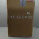 Poly and Bark Black/Oak Bonato Leather Counter Stool