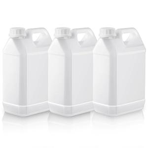 Ziliny 2 Pcs 1 Gallon Plastic Jug with Lids Square Empty Storage Containers Hdpe Carboy Plastic Jar Containers for Water Milk Beverage Oil Liquids (White)