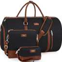 Convertible 2-in-1 Garment Bags for Travel, 50L Carry On Garment Duffle Bag With Shoe Compartment Large Weekender Bag for Women Men Hanging Suitcase Suit Travel Duffel Overnight Bags 4pcs Set