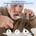 Adaptive Utensils, Weighted Utensils for Hand Tremors, Utensils for Parkinsons Patients,Elderly,Arthritis,Weak Hand Grip,Tremors & Handicapped. Stainless Steel Knife,Fork and Spoons Set (Regular 4pcs)