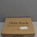 SNTD Dish Drying Rack - Extendable Dish Rack, Large Sink Drying Dish Drainer for Kitchen Counter, Stainless Steel Dish Strainer with Utensil Holder (Black)