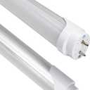 LightingWill LED T8 Light Tube 2FT, Warm White 3000K-3500K, Dual-End Powered Ballast Bypass, 1000Lumens 10W (24W Fluorescent Equivalent), Frosted Cover, AC85-265V Lighting Tube Fixtures, 4 Pack
