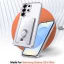 Shields Up for Samsung Galaxy S26 Ultra Case, Minimalist Wallet Case with Card Holder (3 Cards) & Ring Stand/Kickstand, [Drop Protection] Slim Protective Cover for Samsung Galaxy S26 Ultra, Clear