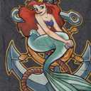 Disney Men's Little Mermaid Ariel Anchor Graphic T-Shirt, Charcoal Heather (4X-Large Big Tall)