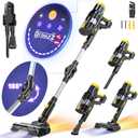 350W 40KPa Cordless Vacuum Cleaner Compatible with DeWalt 20V Battery (No Battery), 6-in-1 Self-Standing Stick Vacuum, 3 Models, Dual Dust Cup, LED Display & 180 Bendable Wand