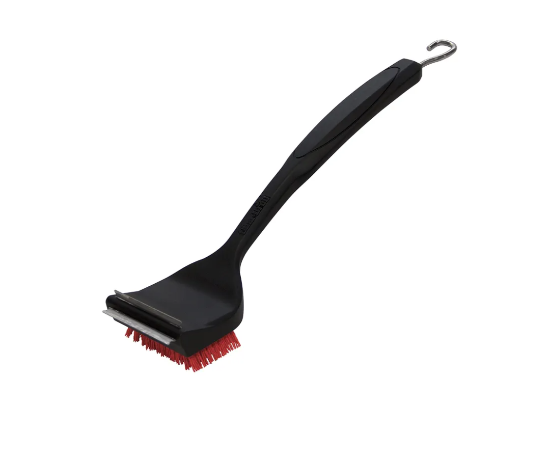 Char-Broil SAFER Replaceable Head Nylon Bristle Grill Brush with Cool Clean Technology - 8666894 Black Red