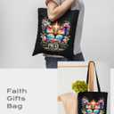 2 x Christian Inspirational Butterfly Library Bag Gifts for Mom, Christmas Religious Mental Health Jesus Gift for Women