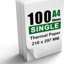100 Sheets A4 Thermal Paper, 8.27x11.69' Thermal Paper(210 x 297 mm) for Portable Thermal Printer, Compatible with MT800/MT800Q/M08F/PJ762/PJ763MFi, for School or Work, Printing Files, Picture, etc