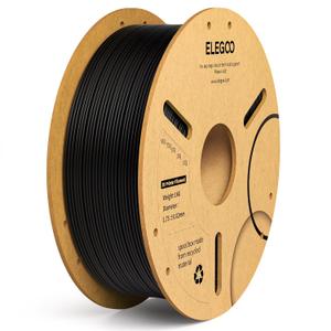 ELEGOO PLA Plus Filament 1.75mm Black 1KG, PLA+ Tougher and Stronger 3D Printer Filament Pro Dimensional Accuracy +/- 0.02mm, 1kg Spool(2.2lbs) Fits for Most FDM 3D Printers