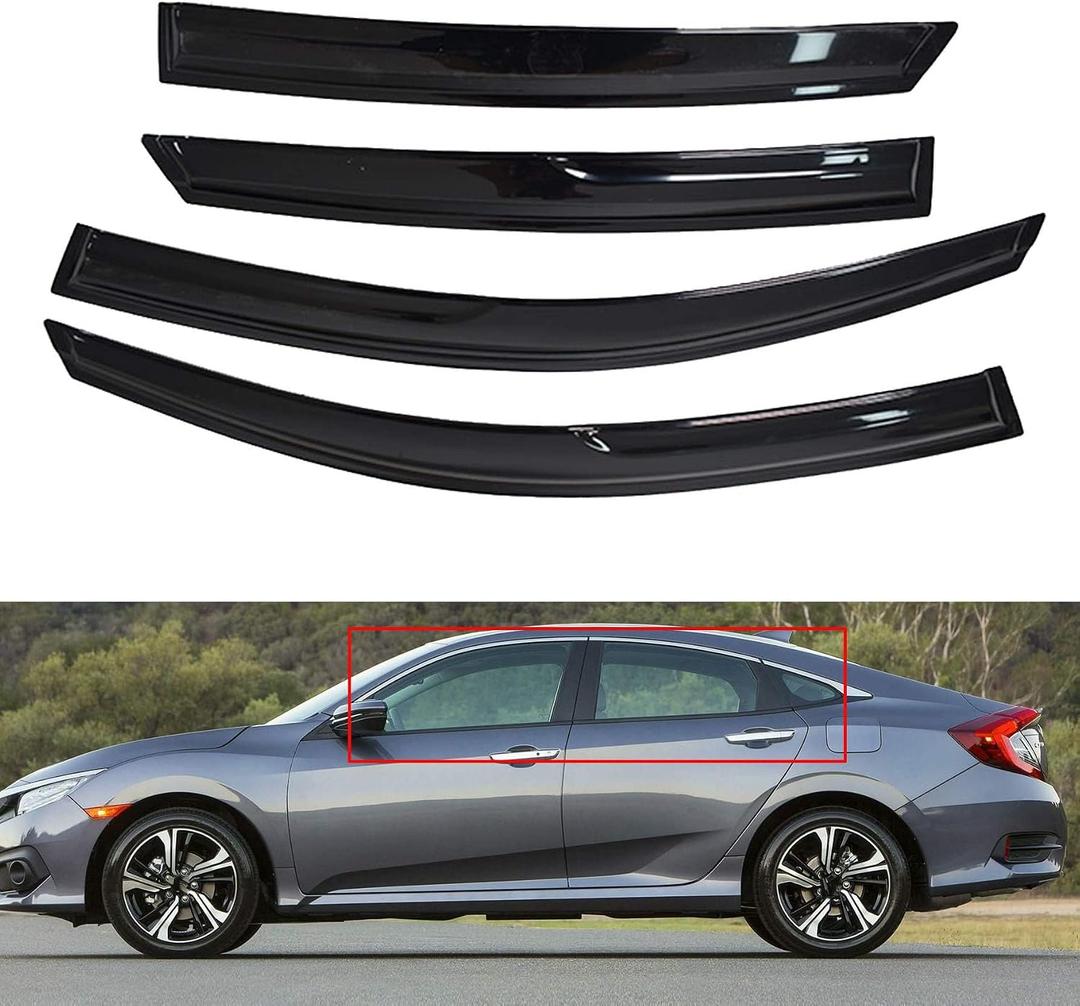 Window Vent Rain Guard Shade Replacement for 2016-2020 Civic Sedan