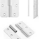 3.5 Inch Lift Off Hinge, Stainless Steel 304, Detachable Slip Joint Flag Hinges for Wooden and Metal Doors, Windows, and Various Functional Metal Equipment (Right Handed, 4 PCS)