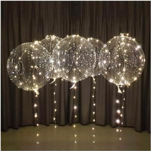 LED Light up Bobo Party Balloons kit 6 Pack-Clear Warm White with Cell Batteries Included Great with Helium or air (warm white, 6 pack)