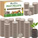 ZeeDix 200 Pcs (30mm) Peat Pellet Fiber Soil Plant Seed Starters Seed Starter Pellets Pods Compressed Peat Pellets for Grow Herbs, Plant, Flowers, Vegetables, Seed Pods for Planting Easy Transplant