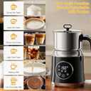 Milk Frother,Variable Temp and Froth Thickness,27oz/800ml Milk Steamer and Frother for cappuccino or Latte,Dishwasher Safe,6-in-1 Frother Machine (Black)