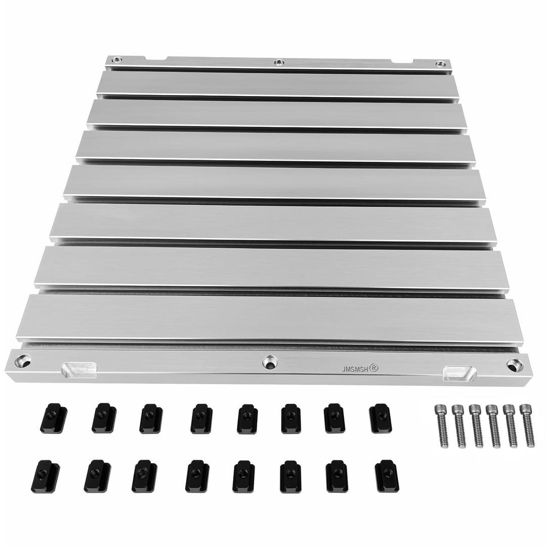 16" x 16" x 0.8" Aluminum T-Slot Plate, T-Slotted Fixture Table