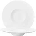 11 Inch Pasta Bowls Set of 2, 10 oz Rimmed Soup Plates with Wide Rim, White Porcelain Pasta Plates and Soup Bowls, Shallow Pasta Bowls for Salad and Dining, Microwave & Dishwasher Safe