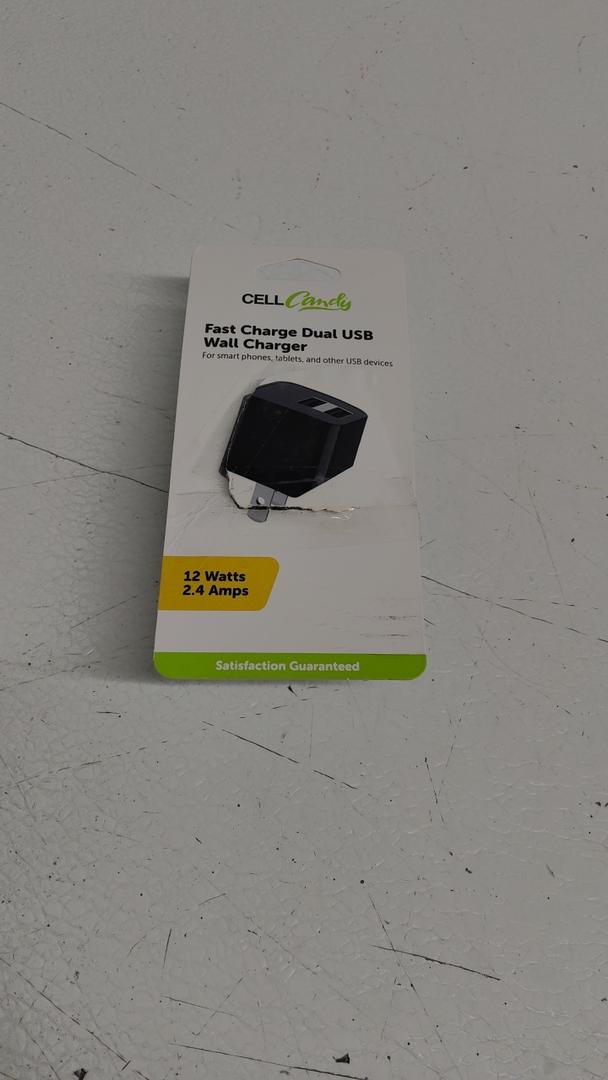 CELL CANDY Fast Charge Dual USB Wall Charger 12 Watts 2,4 Amps