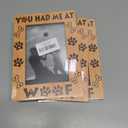 3 x Wood Picture Frame - You Had Me At Woof - 4x6 Vertical Dog Paw Print, Puppy Theme, Pet Memory Photo Frame, Gifts For Dog Lover-XK-A01