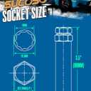 10 Spline Lug Nut Key Replacement for TA20-19/21, Black 10 Spline Lug Nut Socket with 19mm and 21mm Hex, Compatible with Bimecc M12x1.5 M12x1.25 10 Point LugNuts and Lug Bolts, Replace TN20B22OP