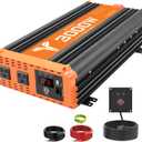3000W Inverter 12V DC to 110V AC Converter for Home, RV, Truck, Off-Grid Solar Power Inverter with Built-in 5V/2.1A USB, AC Hardwire Port, Remote Controlle