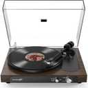 Seasonlife® Record Player Turntable Wireless in & Output, High Fidelity Vinyl Player with Adjustable Counterweight & Anti-Skip, Built-in Phono Preamp, AT-3600L Cartridge for Music Lovers, 33/45 RPM