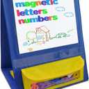 EAMAY Magnetic Desktop Tabletop Stands Pocket Chart Foldable Samll Dry Erase Board Classroom Tool for Kids Education (12W*15L, Magnetic)