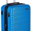 Amazon Basics 21" Hardside Carry-On Luggage with Expandable Space, Scratch-Resistant Surface, Telescoping Handle, Four Multi-directional Wheels, Light Blue