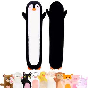 Penguin Plush Body Pillow for Kids | Long Stuffed Animal Cuddle Pillow | Soft Hugging Toy | Plushie Gift for Girls & Boys | Long Plush Body Pillow for Sleep & Comfort | Small, 23 Inches