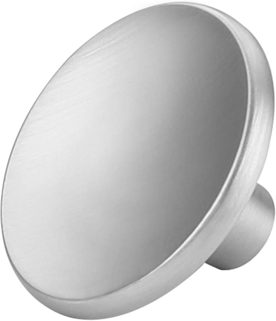 goldenwarm 10 Pack Brushed Nickel Cabinet Knobs Kitchen Hardware Round Drawer Knob for Sliver Cabinets Handles Closet Door Pulls Zinc Alloy (Brushed Satin Nickel)