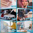 Airbrush Kit with Air Compressor, Intuitive 50 PSI High Pressure Air Brush with 0.2/0.3/0.5mm Nozzles & Cleaning Sets, Perfect for Modeling, Painting, Nails, Makeup, Cake Decorating