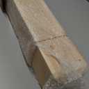 Bonerwhite 1 Pcs 3.5x3.5x48 in Solid Oak Stair Newel Post with A Single Groove Notched Wood Balusters for Staircase Handrails Interior Wood Newel Post Interior Railing for Stair Handrails Railing Kit