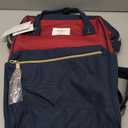 Kah&Kee Polyester Travel Backpack Functional Anti-theft School Laptop for Women Men (Bordeaux/ Navy II, Medium)