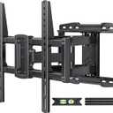 UL Listed Full Motion TV Wall Mount Bracket for Most 37-86 inch TVs, Swivel Tilt Extension Level TV Mount, Max VESA 600x400mm, Holds up to 132lbs & 16" Wood Studs with Hole Drilling Template
