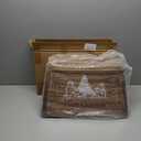 40" Wood Christmas Tree Collar, XL Hexagon Xmas Bottom Cover, Rustic Vintage Skirt for 7.5-11 ft Christmas Tree, Wooden Xmas Oversized Holiday Decor for Home Festive Party(Brown,Cute)