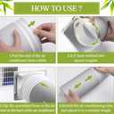 Outus 5.9'' Diameter 98'' Long Portable Air Conditioner Hose with Square Exhaust Hose Tube Adapter Portable Air Conditioner Ducting Parts
