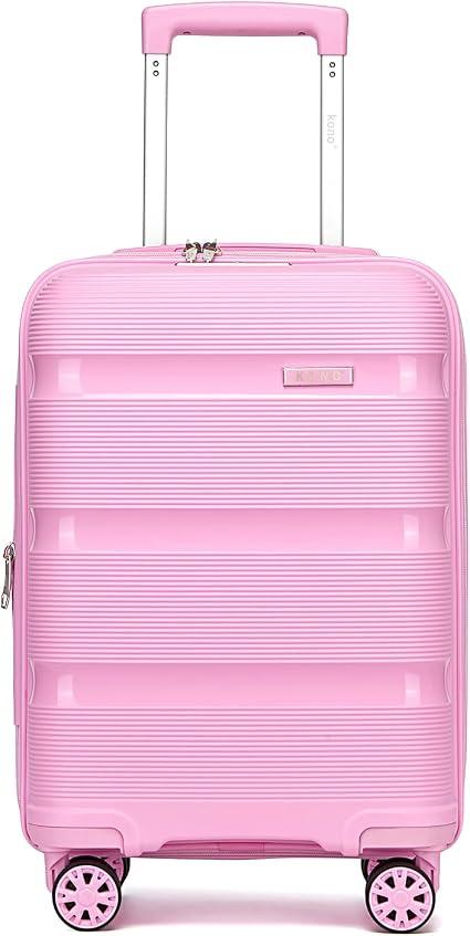 Kono 20 Inch Expandable Carry on Luggage, Airline Approved Suitcase, Pink
22x14x9 Lightweight PP Hard Shell Smooth 360 Spinner Wheels with TSA lock for Short Trips, Size: Carry-on 20-inch expandable