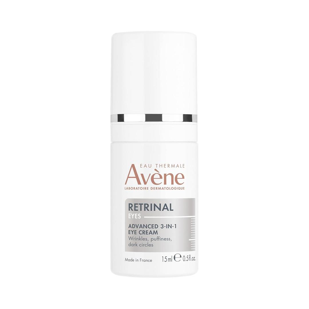 Avne Retrinal EYES Advanced 3-In-1 Eye Cream, Retinal eye cream, Powered by Retinaldehyde & Hyaluronic Acid, Helps smooth wrinkles, minimizes under-eye puffiness & dark circles, eye cream anti-aging
