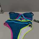 Blooming Jelly Women's Cheeky Bikini Sets Color Block Two Piece Swimsuit Crisscross Back Sporty Bathing Suits Curvy Swim Suit (X-Large, Dark Cyan)