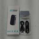 COMSOON Bluetooth Receiver for Car, Noise Cancelling 3.5mm AUX Bluetooth Car Adapter, Wireless Audio Receiver for Home Stereo/Wired Headphones, Hands-Free Call, 16H Battery Life - Black+Silver