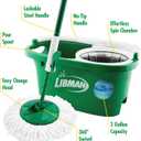 Libman Tornado Spin Mop System | Mop and Bucket with Wringer Set | Mops for Floor Cleaning | 1 Mop Head Included