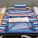 Tommy Bahama 5-Position Classic Lay Flat Folding Backpack Beach Chair, Aluminum, Red, White, and Blue Stripe