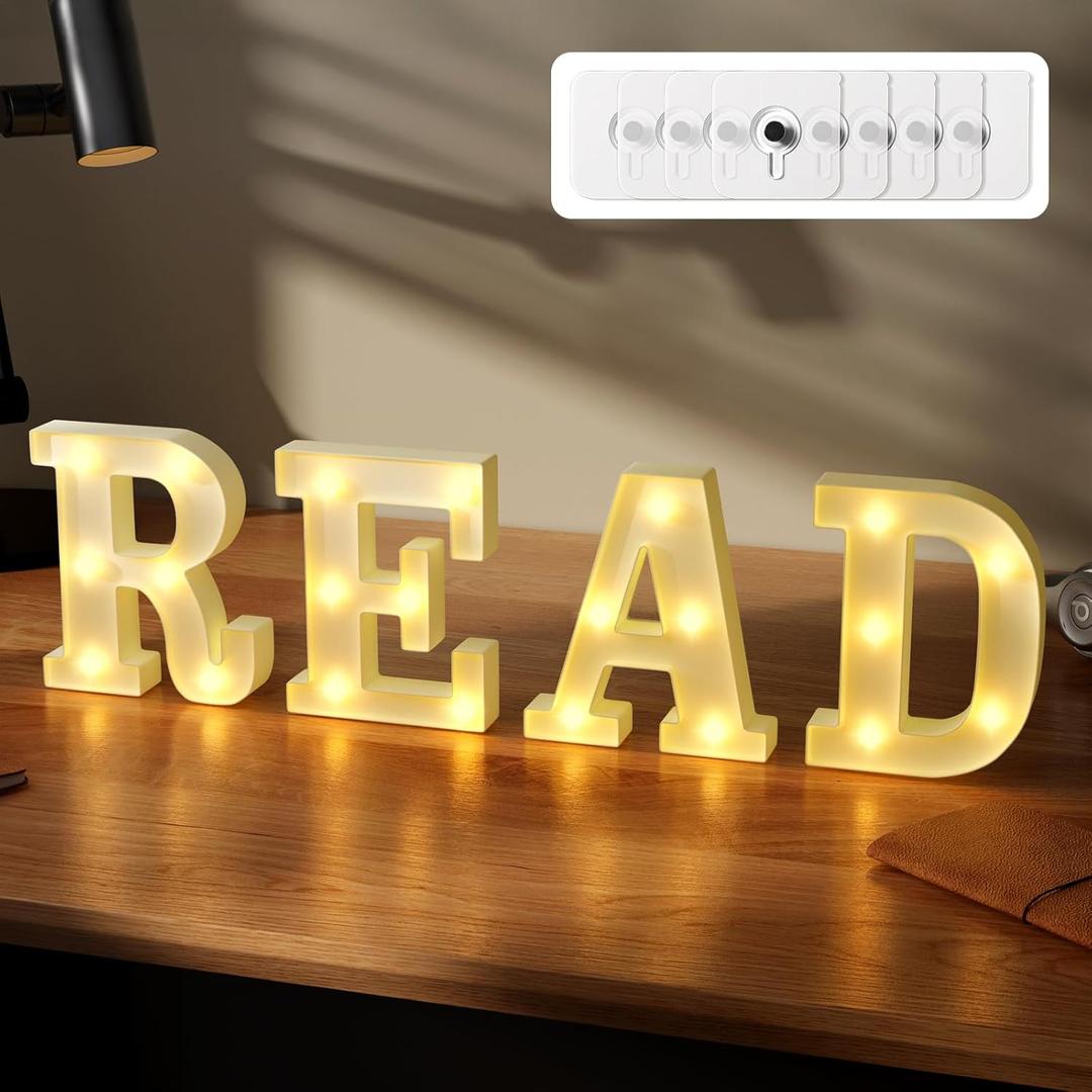 Reading Corner Decor For Classroom Read Sign Letters For Wall Decor Library Decor Classroom Wall Decor Light Up Letters