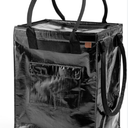 CleverMade Large Laundry Basket Hamper Bag, 90l Portable Collapsible Cart with Wheels, Heavy Duty Storage Organizer for Clothes & Groceries, Rolling Utility Tote with 75 lb Capacity, Foldable, Onyx