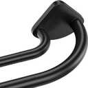 Double Curtain Rod for Windows 30-120 Inch, 3/4" Blackout Wrap-Around Curved Rod, Designed for Privacy & Room Darkening, Easy Installation & Removal, Black