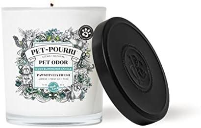 Poo-Pourri Pawsitively Fresh Pet Deodorizer Candle – Pet Safe Plant Based Ingredients & Wax – Vet Approved – Aromatherapy & Air Freshener for Pet Odor – Scented with Pineapple, Jasmine, & Pear
