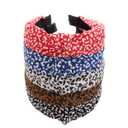2 x LOVNFC Knotted Headbands for Women - 5PCS No Slip Fashion Hair Bands, Soft Elastic Leopard Print Head Accessories for Girls, Women (Mixed Colors C)