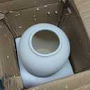 Olly & Rose Rhodes Vase - Flower Vase - White Ceramic Vases Patterned 20cm 8 Inch